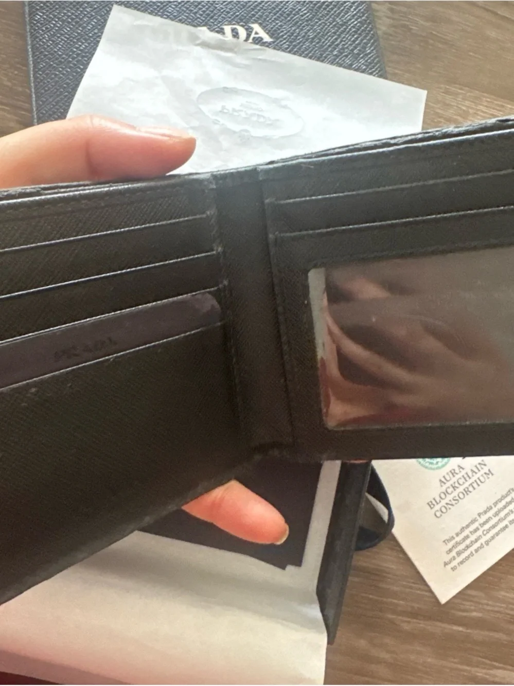 Authentic Prada Black wallet